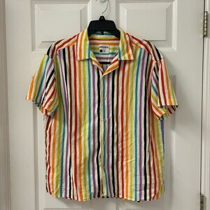 Multicolor Striped Men's Casual Shirt